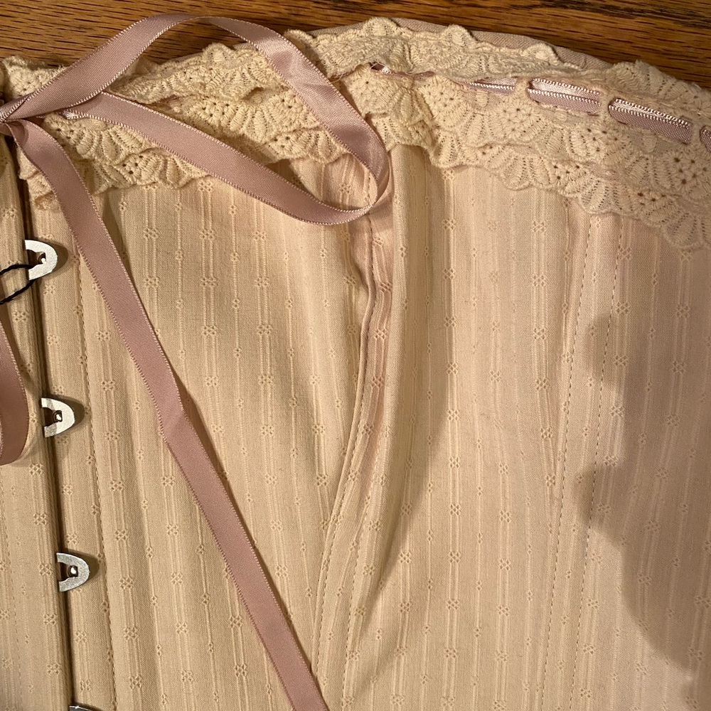NWT CORSET STORY CSFT038 VICTORIAN VINTAGE STRAIGHT LINED OVERBUST UK 24 - Picture 7 of 10